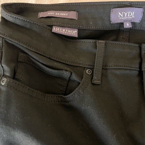 NYDJ Ami Skinny High Rise Denim Lift Tuck Jeans in Black Size 8 - Picture 3 of 8